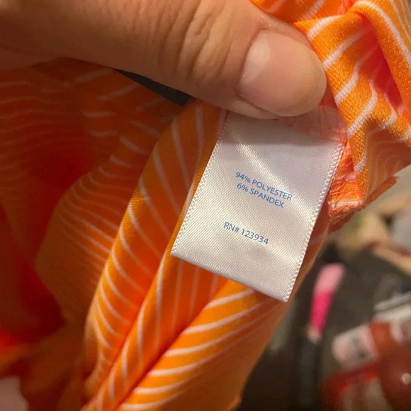 SOUTHERN TIDE ORANGE STRIPED POLO - Picture 4 of 4
